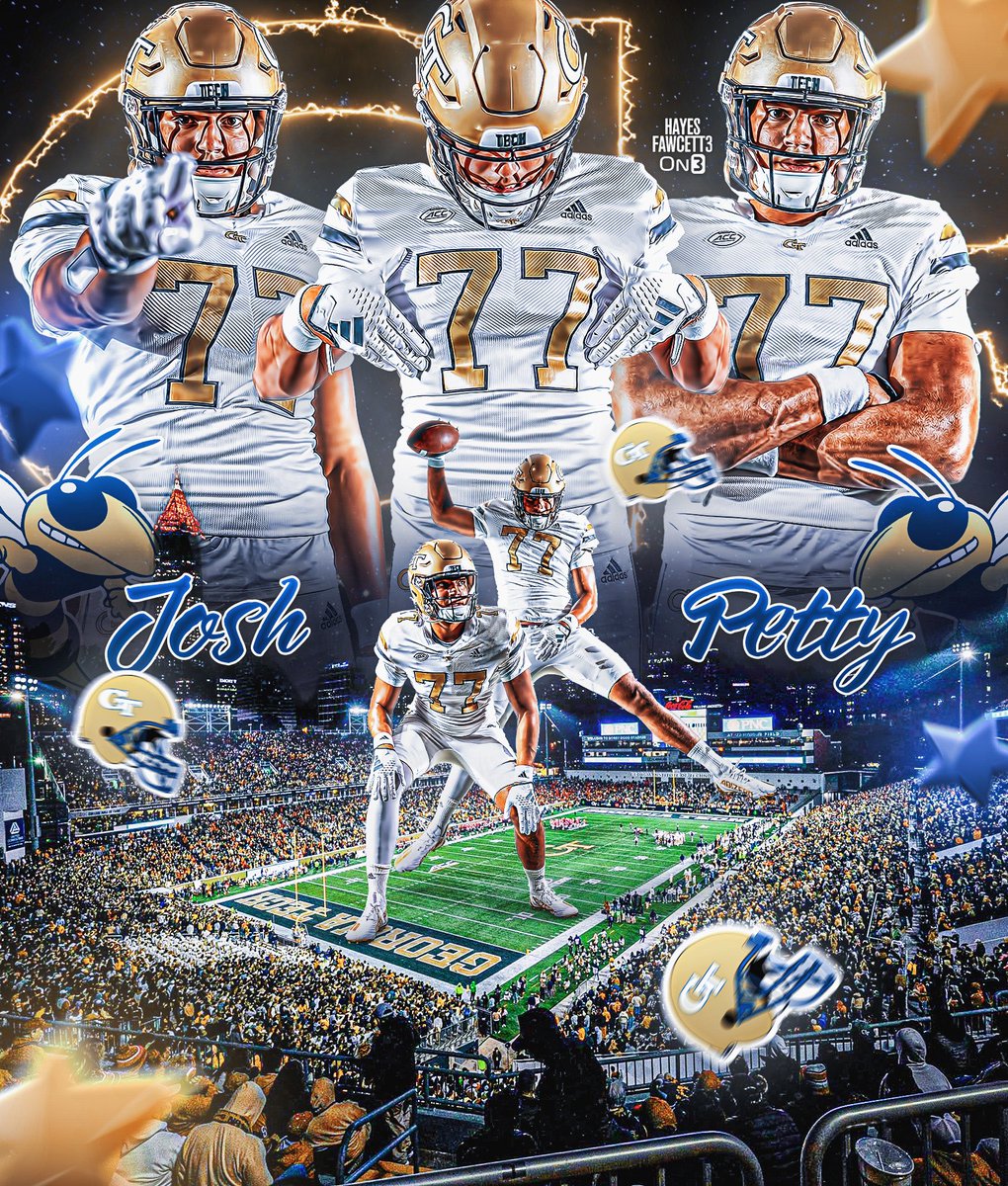 BREAKING: Five-Star IOL Josh Petty has Committed to Georgia Tech, he tells me for @on3recruits

The 6’5 265 IOL from Roswell, GA chose the Yellow Jackets over FSU, Ohio State, &amp; Tennessee

Is the 2nd Highest-Ranked recruit to ever Commit to Ga Tech🤯

on3.com/db/josh-petty-…