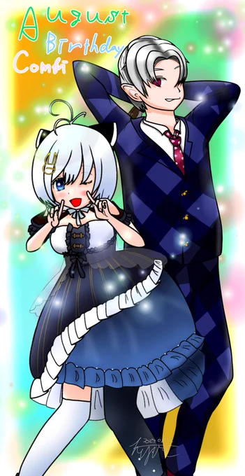 誕生日コンビ#SiroArt#ばあちゃる 