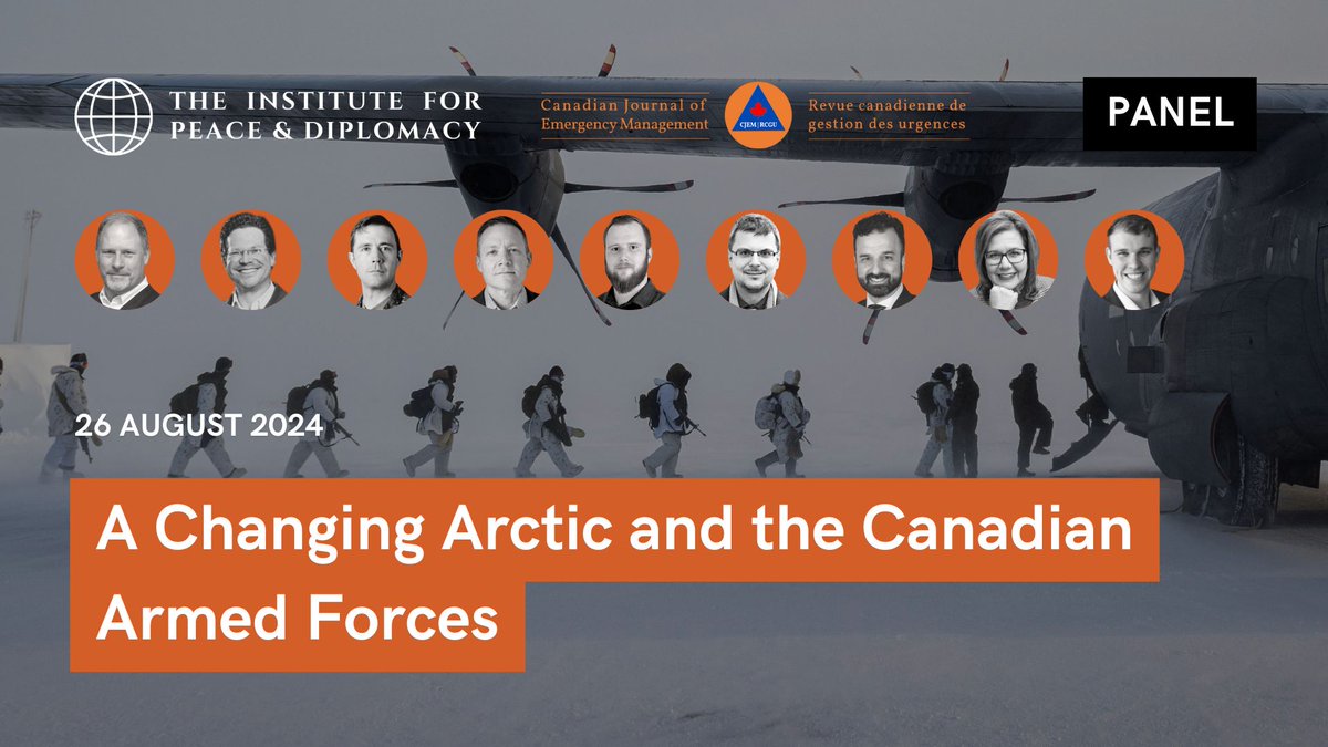 Institute for Peace & Diplomacy (@diplomacy_peace) on Twitter photo 📅 RSVP for IPD and @CDNJEM's Aug. 26 event on the #Arctic and the Canadian Armed Forces with two panels examining challenges in crisis management, capabilities, sovereignty and climate change ft. <a href="/ArcticVandine/">Stephen M Van Dine</a>, <a href="/WhitneyLackenb1/">Whitney Lackenbauer</a>, <a href="/sbrucecanada/">Shawna Bruce (She/Her)</a>, and more.
us02web.zoom.us/webinar/regist… 📅 RSVP for IPD and @CDNJEM's Aug. 26 event on the #Arctic and the Canadian Armed Forces with two panels examining challenges in crisis management, capabilities, sovereignty and climate change ft. <a href="/ArcticVandine/">Stephen M Van Dine</a>, <a href="/WhitneyLackenb1/">Whitney Lackenbauer</a>, <a href="/sbrucecanada/">Shawna Bruce (She/Her)</a>, and more.
us02web.zoom.us/webinar/regist…