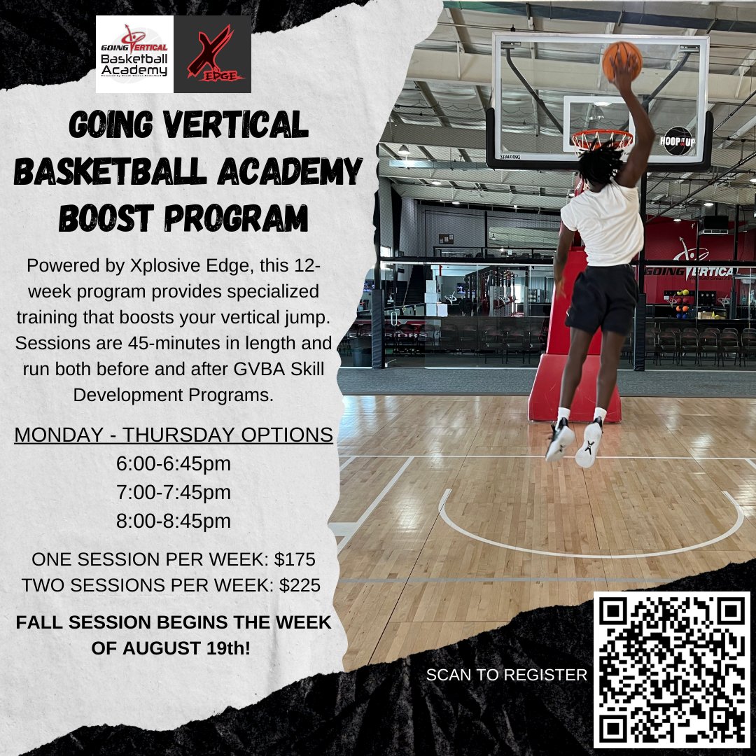 Are you an athlete looking to jump higher and be more explosive? We’ve got the perfect program for you, no matter what sport you play! Elevate your game and dominate with our training. Get registered ASAP and take your athleticism to the next level! 💥 #XplosiveTraining #GVBA