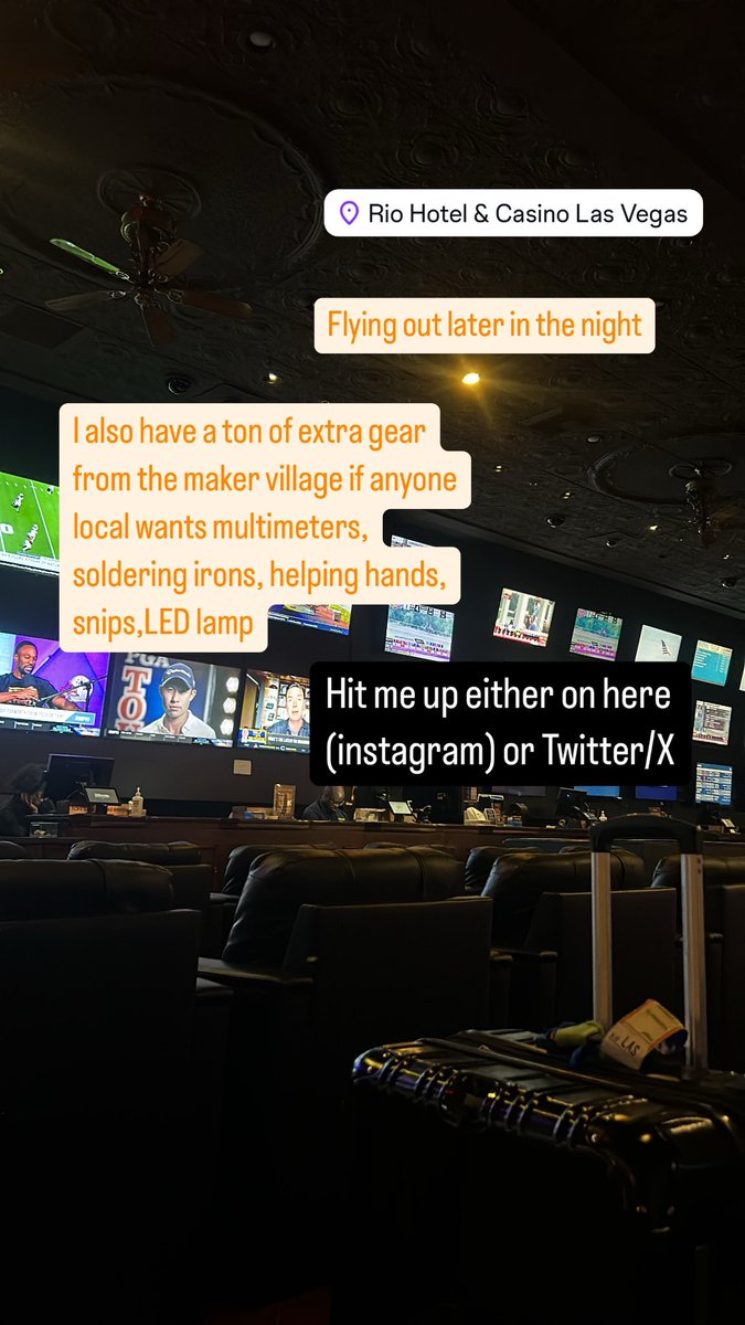 r1otctrl's tweet image. Hello #defcon! If you or a friend would like to take home free soldering irons and multimeters or even an LED lamp, hit me up I’ll be at the Rio sports book place

Please RT to find this gear a good home.

It would mean a lot if a local maker space was able to put this to use