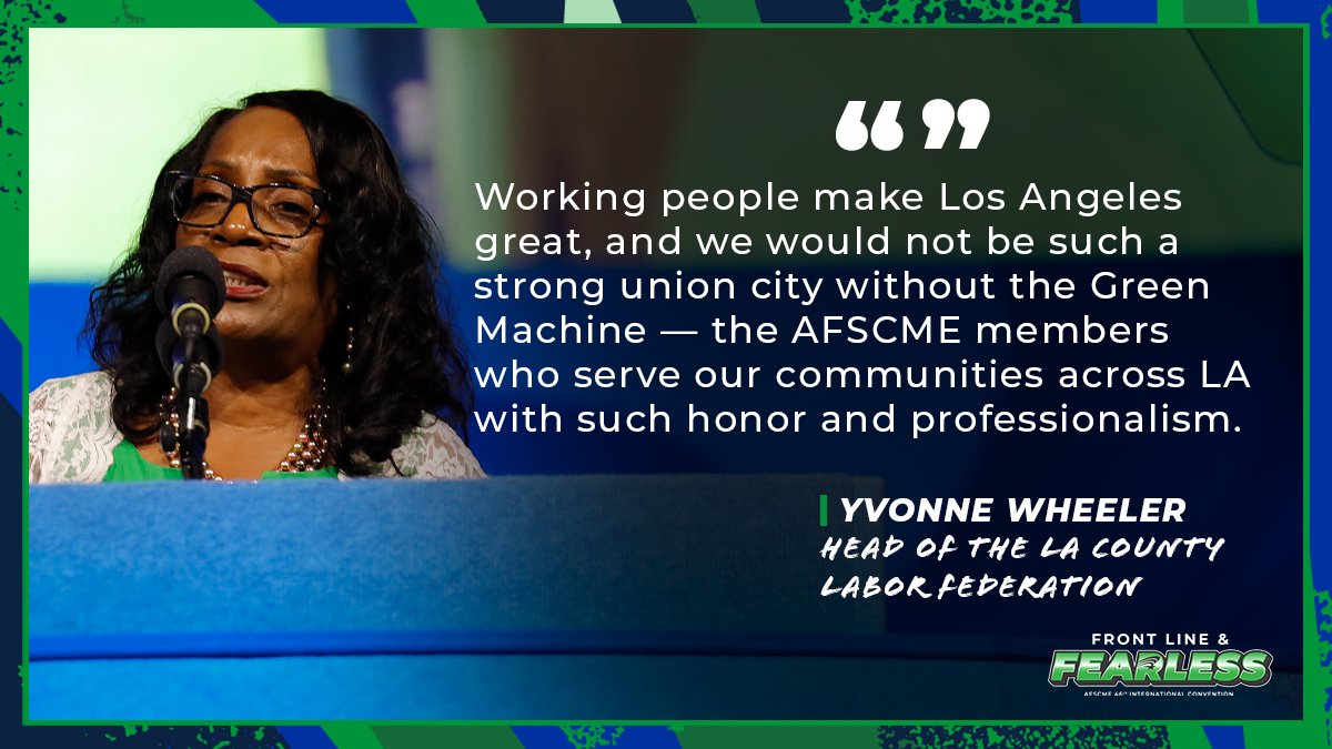 We’re honored to have Yvonne Wheeler, President of the <a href="/LALabor/">Los Angeles County Federation of Labor, AFL-CIO</a> @aflcio and former AFSCME California staffer join us at our convention. 

Her leadership inspires! #AFSCMEisFearless #UnionStrong