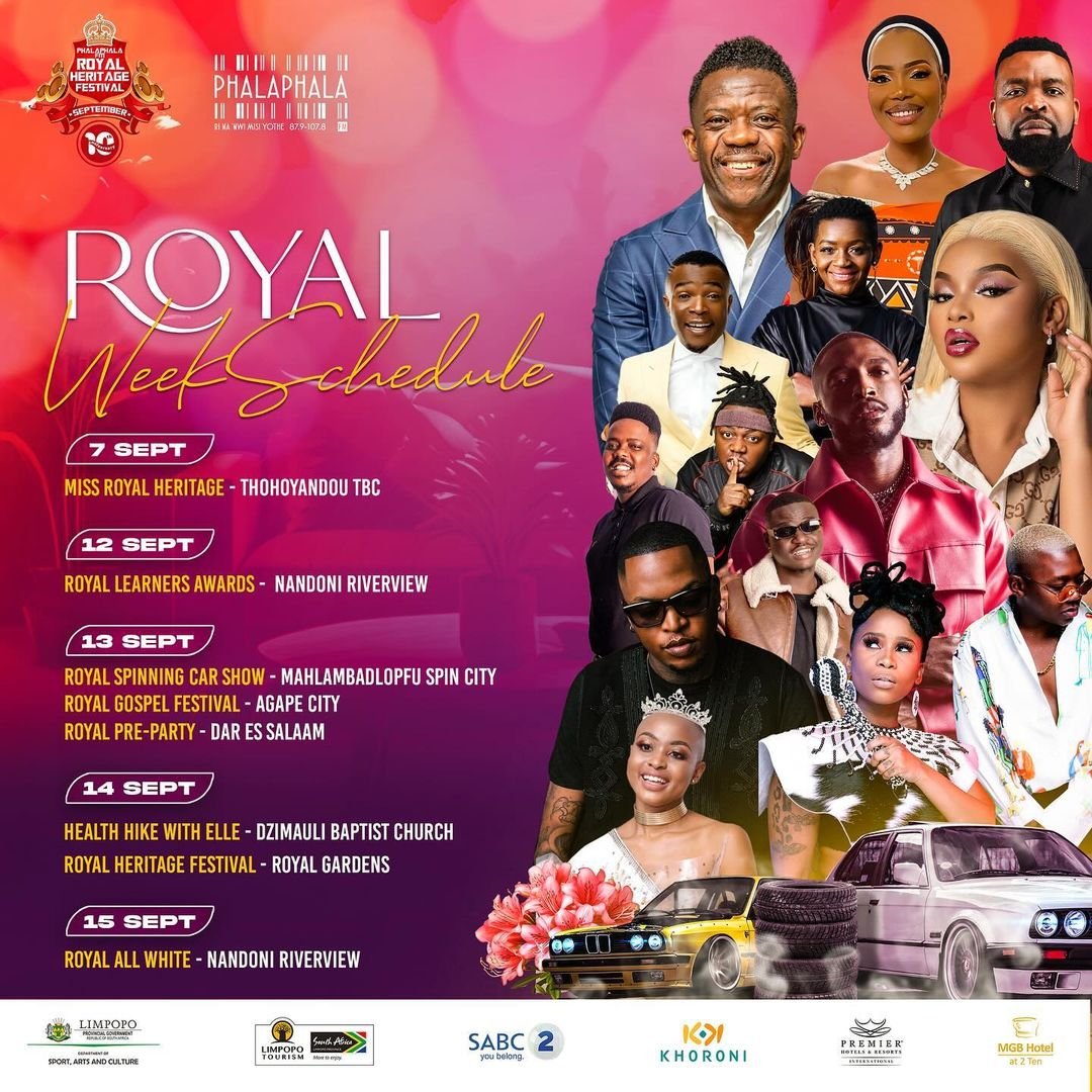 COME..... celebrate 10 years of the Royal Heritage Festival, we’re marking a decade of unforgettable moments! 🎉 

The Royal Festival Week is bigger and more intentional than ever, featuring a lineup of events you won’t want to miss. 💃🏽🕺🏽
#AhunaUsala