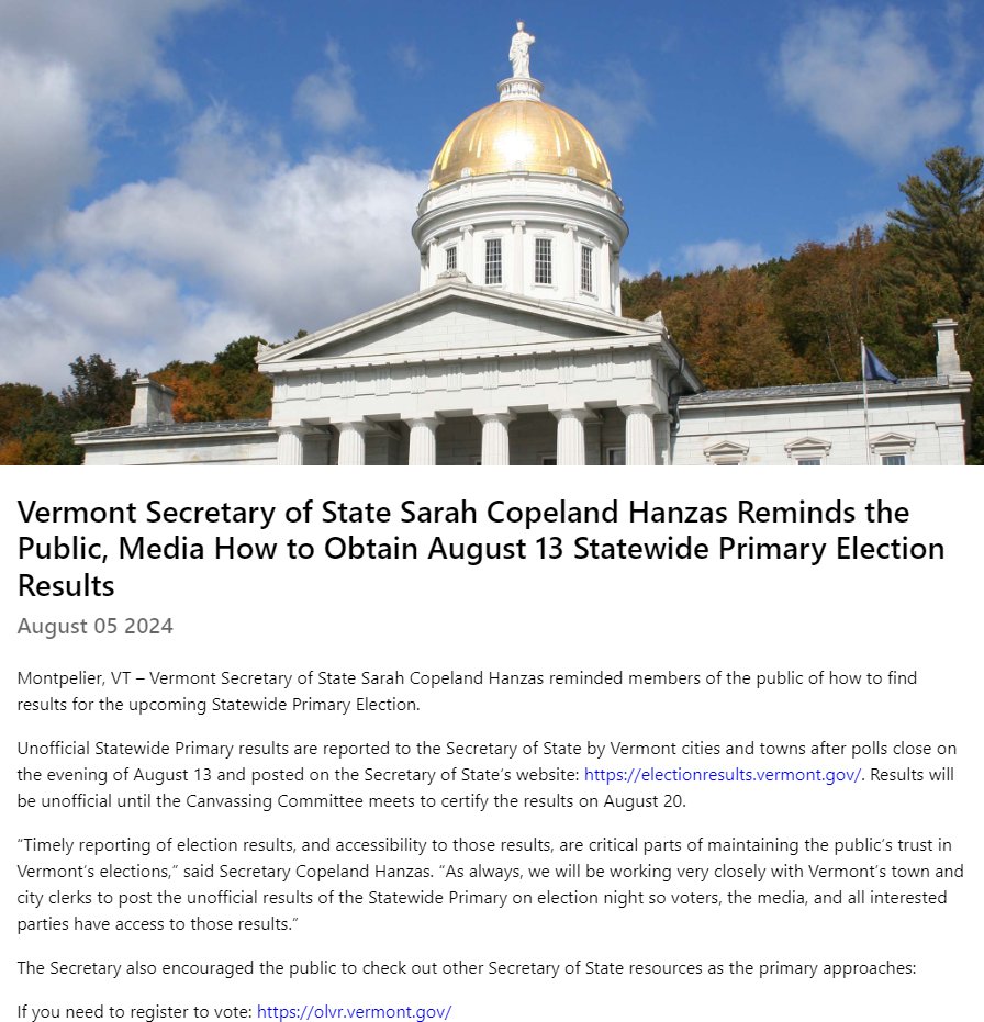 Vermont Secretary of State’s Office tweet media