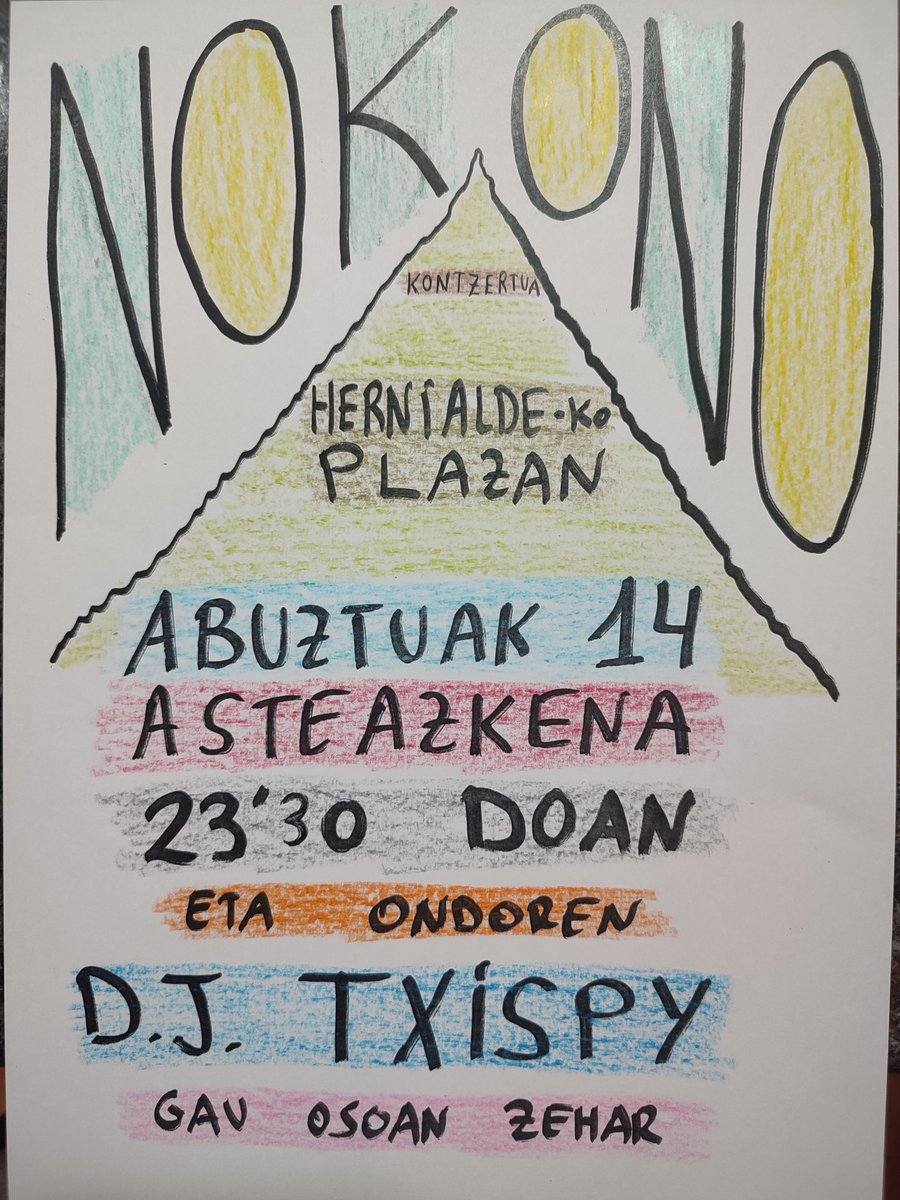 ttanttapunk's tweet photo. Asteazken gauean Nokono-ren kontzertua Hernialden, Doan https://t.co/CM3HnQrPFp