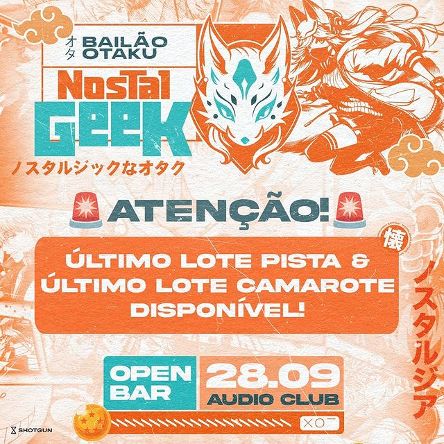 ATENÇÃO!!!! 🚨

Estamos no ÚLTIMO LOTE PISTA E ÚLTIMO LOTE CAMAROTE!!🔥🥵🥵

Não temos lotes extras e não trabalhamos com vendas na porta no dia do evento. Então agora é a hora de você garantir o seu ingresso!

🍹OPEN BAR 
📅Data: 28/09 
🎟️Ingressos: shotgun.live/pt-br/events/b…