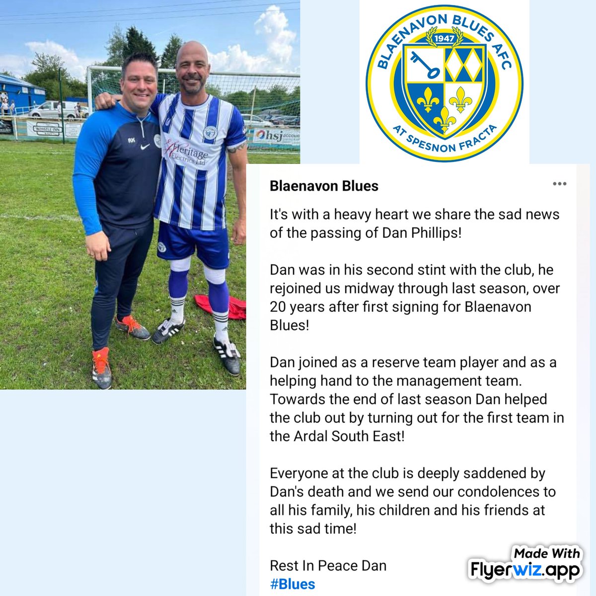 RIP Dan Phillips! 
💙💙⚽⚽