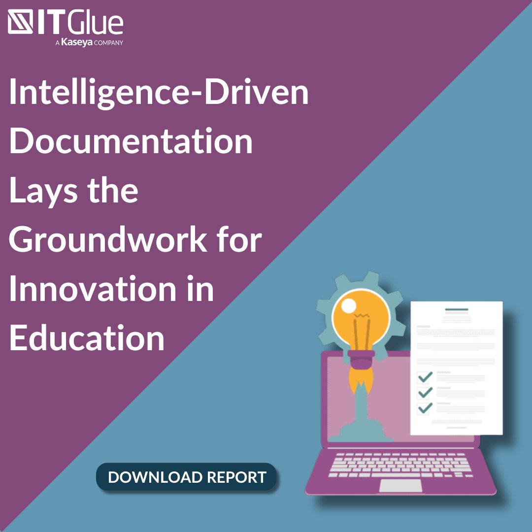 itglue's tweet image. Learn how intelligent IT documentation empowers educational institutions to streamline operations and drive innovation. Download the report featuring Nadir Merchant from IT Glue and Campus Technology's Rhea Kelly

🔗 bit.ly/3VXtuSn

#ITGlue #ITDocumentation #Education