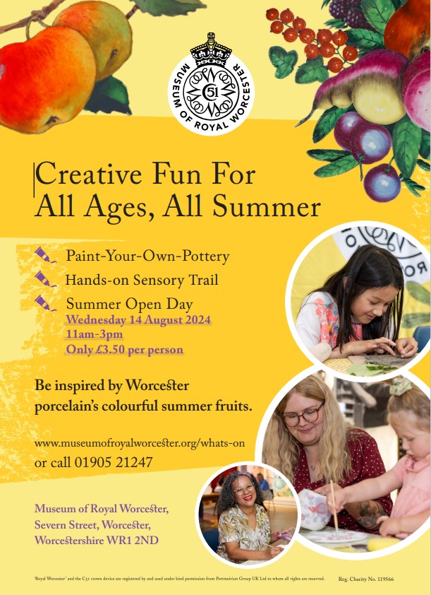 Looking for something, fun, creative &amp; great value to entertain the family this summer holidays?  We have the perfect opportunity at our 'Summer Fruits' inspired open day.
🍐When: 14 August 2024 11am-3pm
🍓Cost: £3.50per person, under 6's go free
#worcestershirehour #worcester
