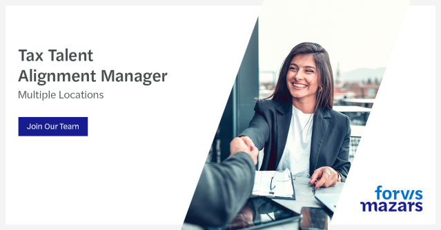 Mandelane's tweet photo. Forvis Mazars is seeking a manager to join our talent alignment group. You will work closely with tax managers and partners to leverage the right talent, for the right clients, at the right time. Apply today: https://t.co/hJXN2wdRRC https://t.co/GVMJTnQieC