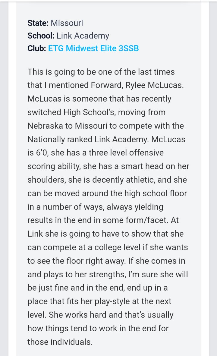Thank you <a href="/PGHBrooks/">Jeremy Brooks</a> and  <a href="/PGHNebraska/">Prep Girls Hoops Nebraska</a> for all of the great write ups!! I appreciate you following me and the reporting. <a href="/PGHMissouri/">Prep Girls Hoops Missouri</a> I am all yours 😤<a href="/LinkLadyLions/">Link Academy Lady Lions</a> <a href="/ETGmwgbb/">ETG Midwest Elite Girls 3SSB</a> <a href="/gvbacademy/">Going Vertical Basketball Academy</a>