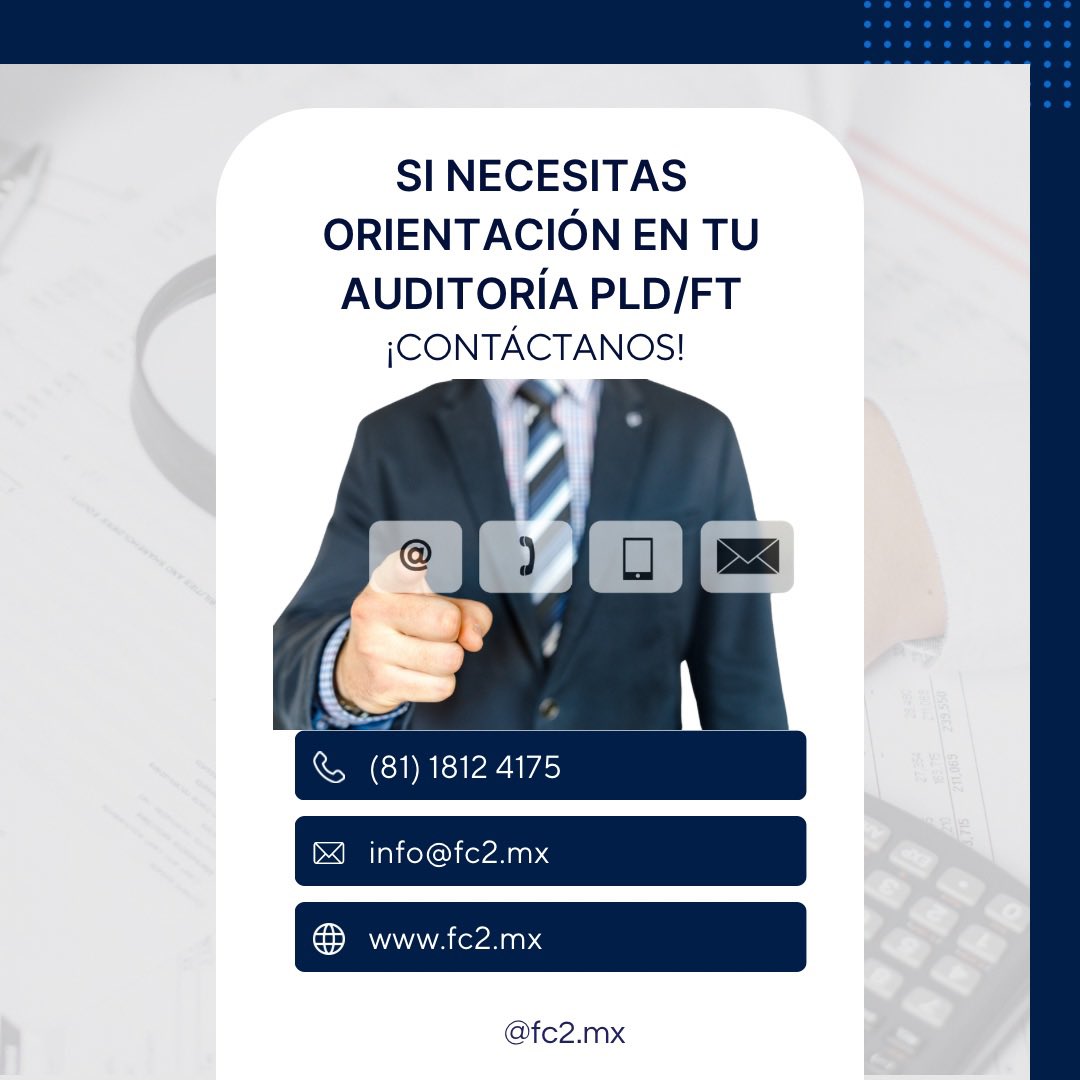 fc2cc's tweet image. En FC2-AML Compliance &amp;amp; Advisory Services ofrecemos auditorías exhaustivas para garantizar que tu empresa esté en pleno cumplimiento con las normativas PLD/FT. 🌟🔒

Contáctanos
📞 (81) 1812-4175
 ✉️info@fc2.mx
 🌐fc2.mx

#FC2 #AuditoríaPLD #PLDFT #Compliance