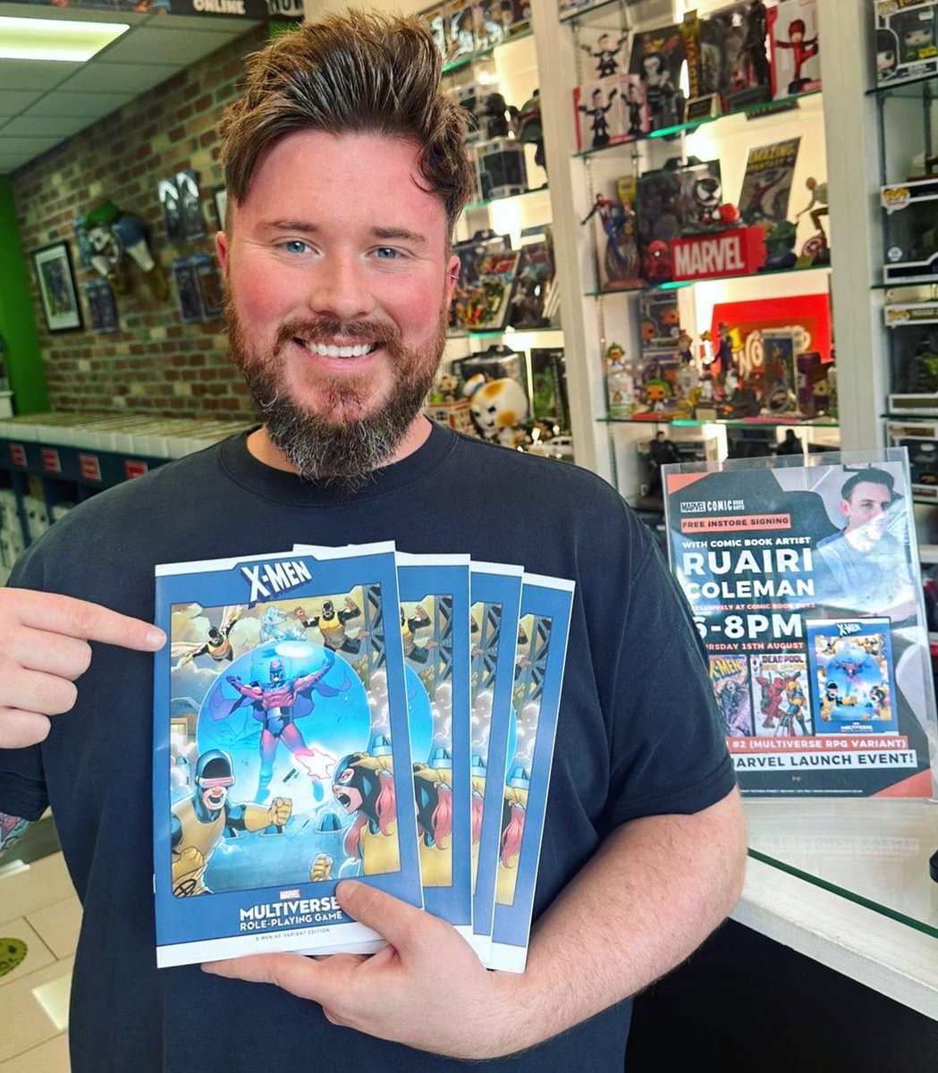 Comic Book Guys (@comicbookguysni) on Twitter photo 🖊️RUAIRI COLEMAN SIGNING EVENT🖊️
Remember to mark your calendars for this Thursday to meet comic book artist extraordinaire <a href="/ruairicoleman/">Ruairí Coleman</a>
🖊️ RUAIRI COLEMAN
🗓️ Thursday 15th August
⏰ 6-8pm
📍 Comic Book Guys
🎟️ FREE
We're excited for this one!
Excelsior! 🖊️RUAIRI COLEMAN SIGNING EVENT🖊️
Remember to mark your calendars for this Thursday to meet comic book artist extraordinaire <a href="/ruairicoleman/">Ruairí Coleman</a>
🖊️ RUAIRI COLEMAN
🗓️ Thursday 15th August
⏰ 6-8pm
📍 Comic Book Guys
🎟️ FREE
We're excited for this one!
Excelsior!