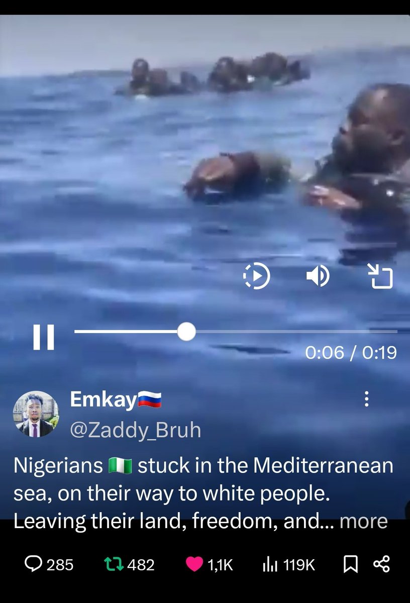 Mampulii's tweet photo. @Harriso52726643 Keep on trying to japa and see we you end up,the sea will swallow you alive.Following white people you hate somuch https://t.co/BZ300InKF7