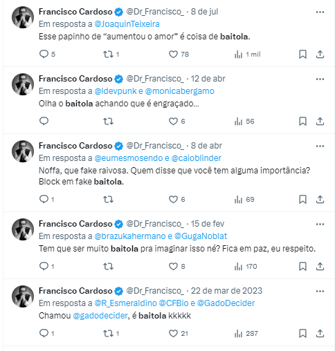 opaulomm's tweet image. O Francisco Cardoso, conselheiro federal de medicina eleito por São Paulo, apagou a conta dele no Twitter. 

Por coincidência, algumas horas antes, eu tirei esses prints aqui +