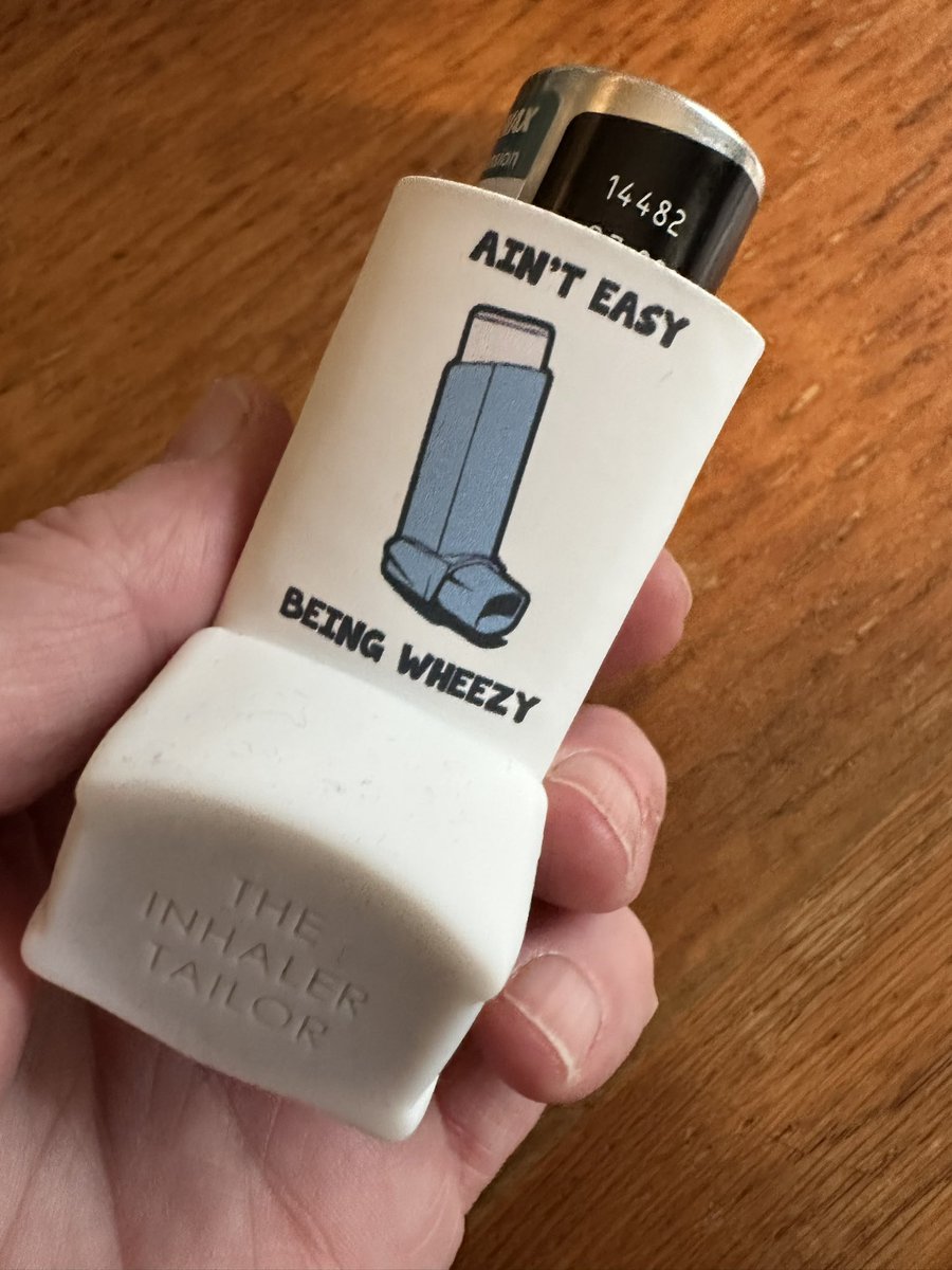 Emma Inch (@fermentradio) on Twitter photo I’ve lived with chronic asthma for pretty much my entire life, but I can safely say that this is the first time my inhaler has ever made me laugh.
#AintEasyBeingWheezy
<a href="/InhalerTailor/">The Inhaler Tailor</a> I’ve lived with chronic asthma for pretty much my entire life, but I can safely say that this is the first time my inhaler has ever made me laugh.
#AintEasyBeingWheezy
<a href="/InhalerTailor/">The Inhaler Tailor</a>