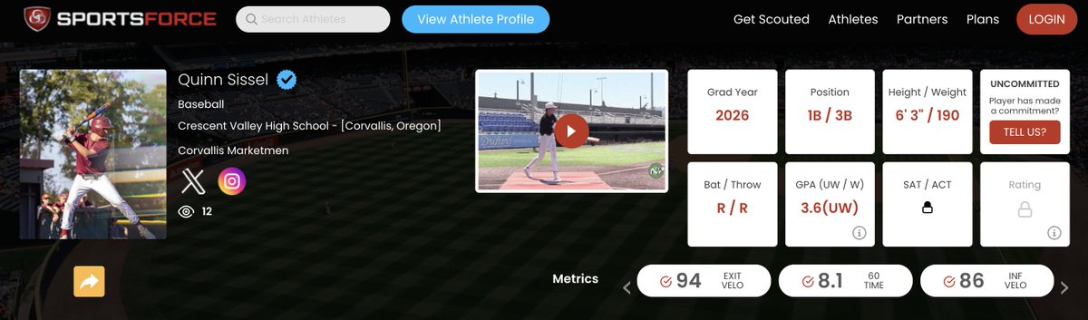 SportsForce Baseball tweet media