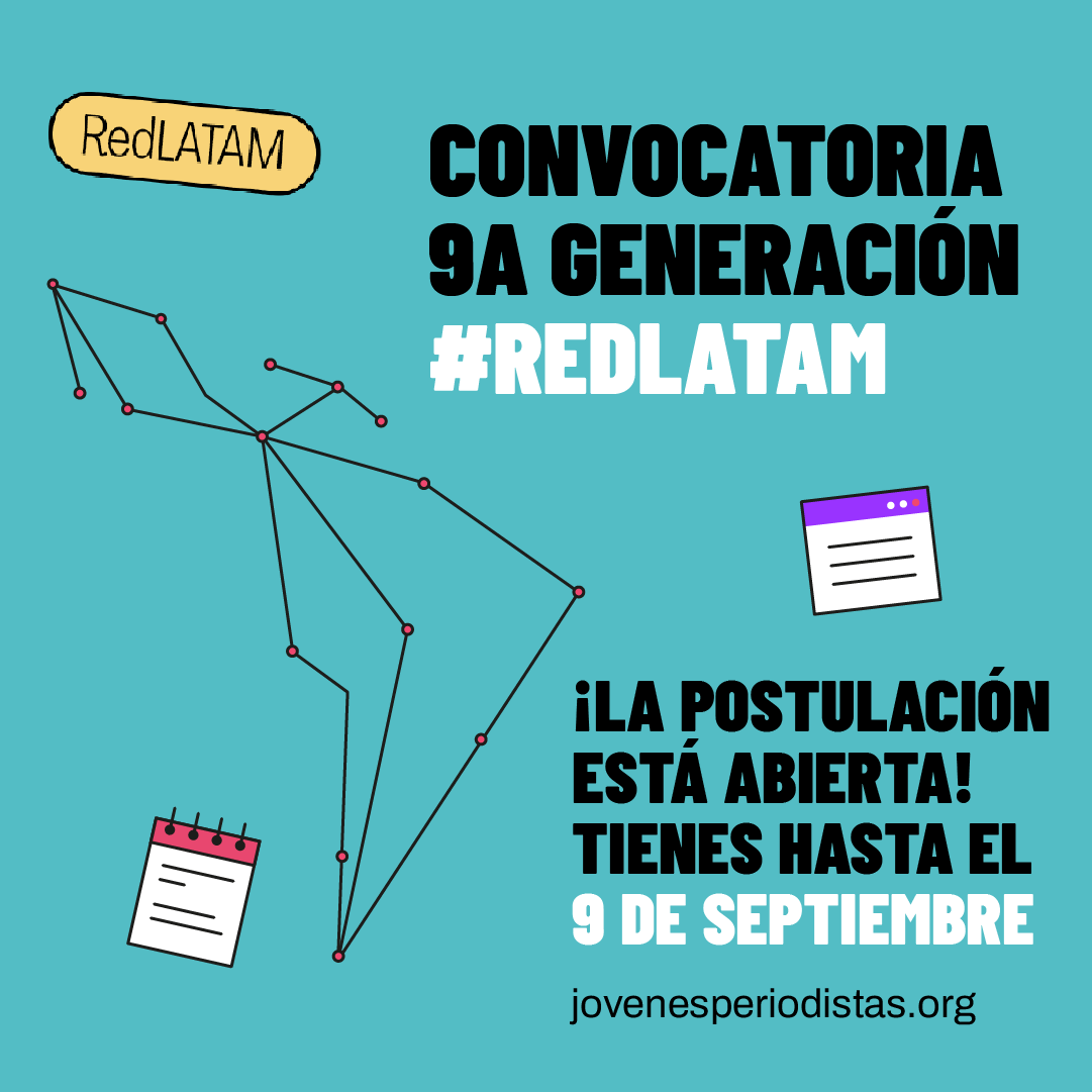 DLatitudes's tweet photo. ¡Llegó el día!

Abrimos la convocatoria para integrar la 9na generación de la #RedLATAM de Jóvenes Periodistas. Un espacio de aprendizaje, periodismo colaborativo y mucho LATAM love. 🌎🫀

¡Postula por aquí! https://t.co/PsCT3MWuV4

¿Tienes preguntas? Déjanos un tuit o un DM. ✉️ https://t.co/A2jV3u8FX6