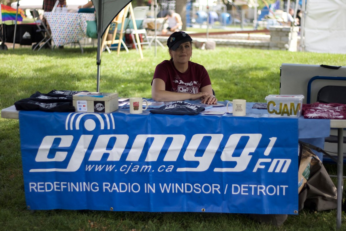 We were excited to be a part of the @wepridefest yesterday! Thanks to the organizers of Windsor Essex Pride Fest who did an incredible job pulling off another year in great programming. Thanks Renee and Alexia for helping CJAM staff out with our booth!