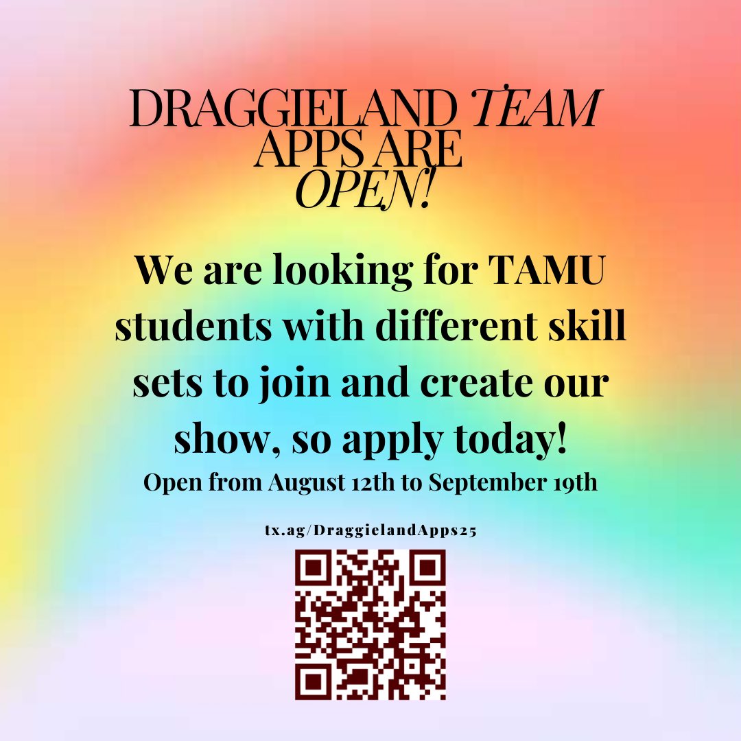 Apply to be a part of the Draggieland 2025 team today! Follow the link in bio or scan the QR code