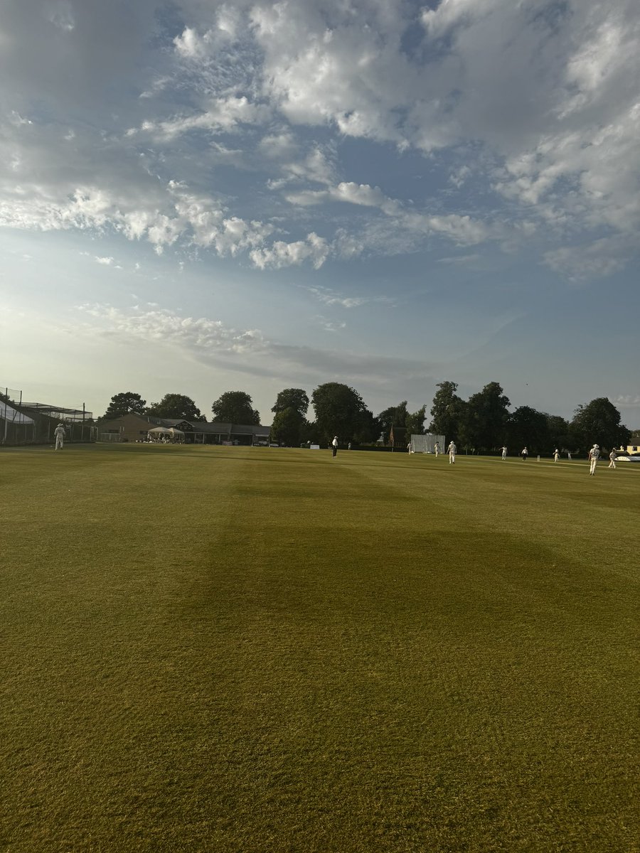 Close on day 2 at <a href="/SBCCRAMS/">Sawston & Babraham Cricket Club</a> @NlandCCC are 97-3 in their 2nd innings needing another 437 runs for victory on the final day! We look to take the 7 final wickets tomorrow! 🙌🏼 #CambsCCC #CambridgeshireCountyCricketClub #Cricket #NCCA <a href="/NCCA_uk/">NCCA (National Counties Cricket Association)</a>