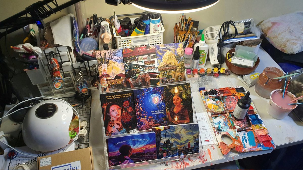 rympalette's tweet photo. Table Madness: Prepping for Komiket edition 💥🤸‍♀️

#ArtPH https://t.co/ENGYDt6ADX