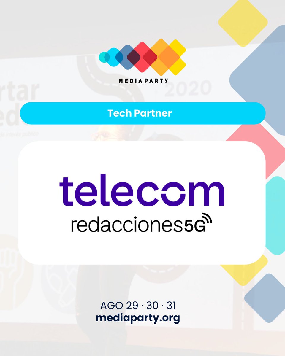 Media Party🎉 (@mediapartyorg) on Twitter photo Un placer contar con Telecom y <a href="/Redacciones5G/">Redacciones5G</a> como Tech Partners en #MediaParty 🎉 Buenos Aires 2024 💥 ¡Gracias!
📌 29 y 30 de agosto en <a href="/CCKonex/">Ciudad Cultural Konex</a>
📌 31 de agosto en <a href="/areatres/">AreaTres Workplace</a>
Registrate GRATIS 👉 mediaparty.org Un placer contar con Telecom y <a href="/Redacciones5G/">Redacciones5G</a> como Tech Partners en #MediaParty 🎉 Buenos Aires 2024 💥 ¡Gracias!
📌 29 y 30 de agosto en <a href="/CCKonex/">Ciudad Cultural Konex</a>
📌 31 de agosto en <a href="/areatres/">AreaTres Workplace</a>
Registrate GRATIS 👉 mediaparty.org
