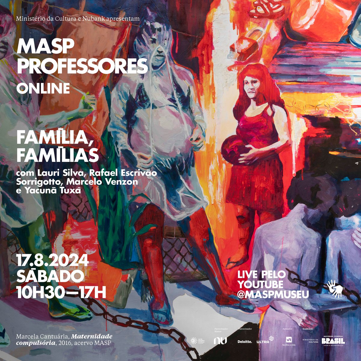 maspmuseu's tweet photo. MASP Professores | 17.8.2024

O quarto encontro do programa será uma reflexão sobre as múltiplas formas de ser uma família e sobre os vínculos afetivos criados ao longo da vida nesse aspecto.

Saiba mais: https://t.co/SA2WPk4FiT https://t.co/zhWzunUheB
