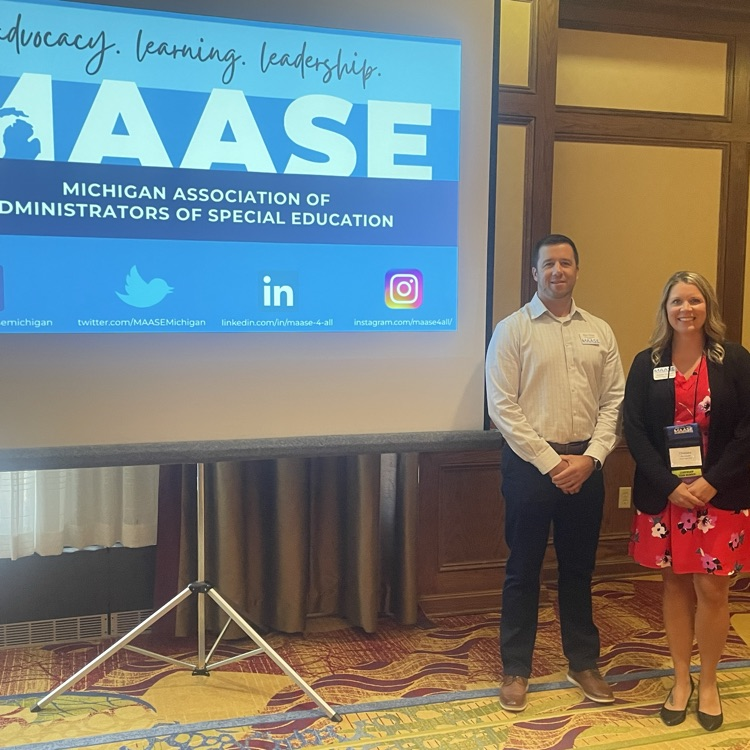 SaginawISD's tweet photo. Special Education team members, Chelsea Korzecki and Trish Duran, shared their expertise today while presenting at the Michigan Association of Administrators of Special Education Summer Institute!
#MAASE
#OurStory https://t.co/DWElpmKyZx