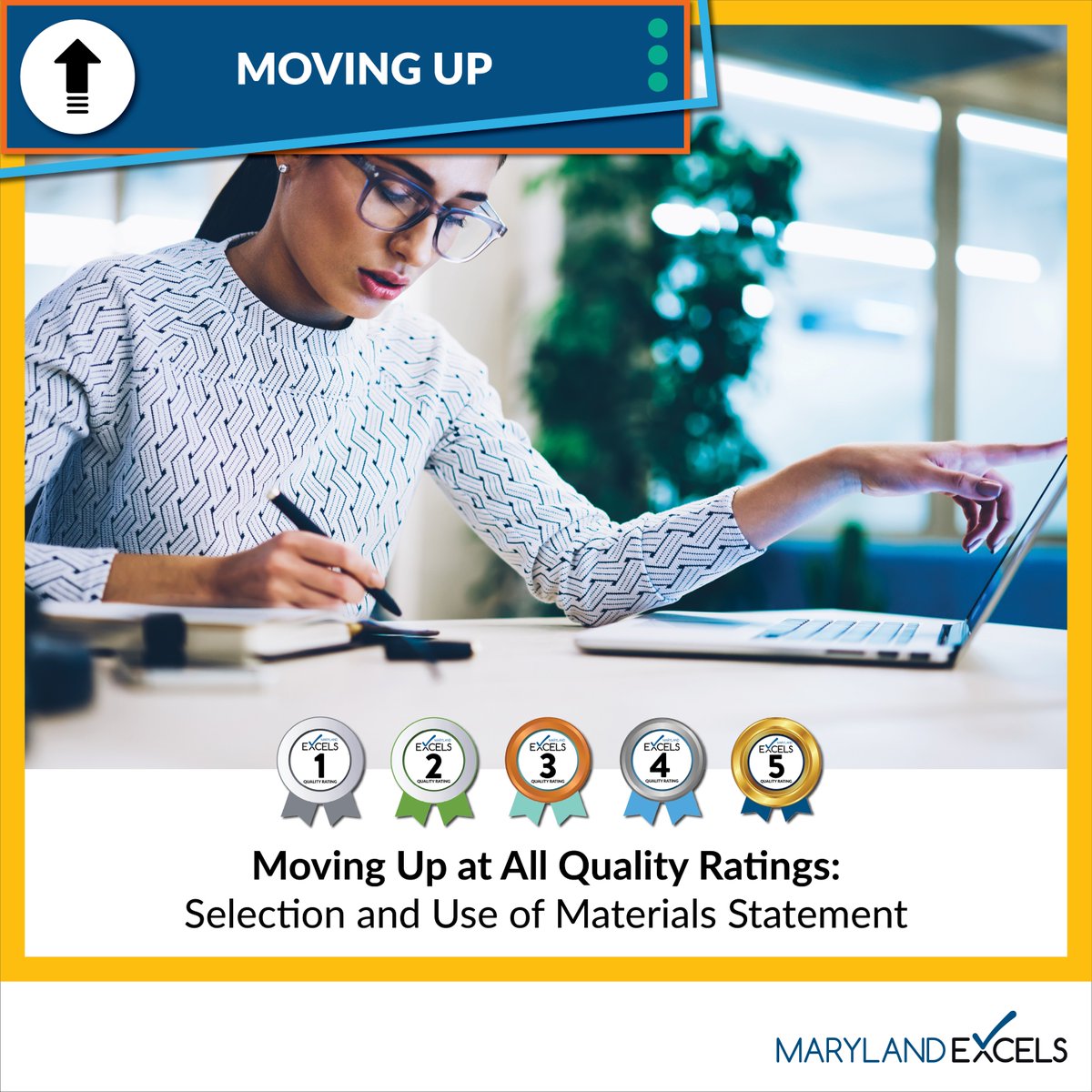 Did you know the Maryland EXCELS Toolkit has prompts and tips to help you write a Selection and Use of Materials Statement? If you need guidance selecting developmentally appropriate learning materials and increasing rich interactions, use this resource: ow.ly/irWV50SWaFz