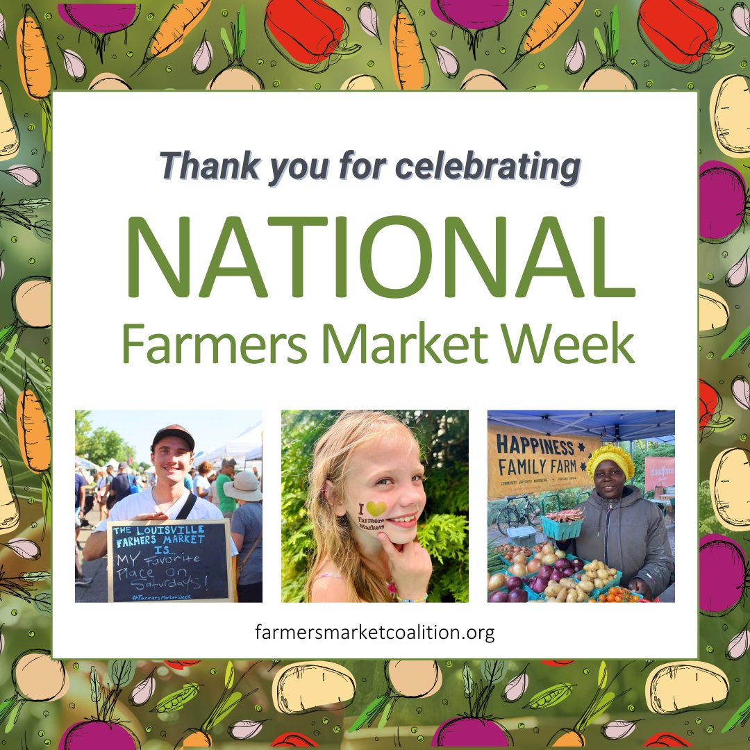 THANK YOU all for making another National Farmers Market Week such a fantastic success! We're so grateful for all of your enthusiasm and passion that you bring to running vibrant markets this week and every other week of the year.