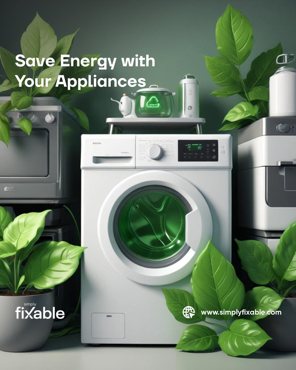 Simply_Fixable's tweet image. Did you know proper maintenance can make your appliances more energy-efficient? Clean your dishwasher filter regularly and use your washer and dryer during off-peak hours to save on energy bills.
_
#EnergyEfficiency #SimplyFixable #GreenLiving
