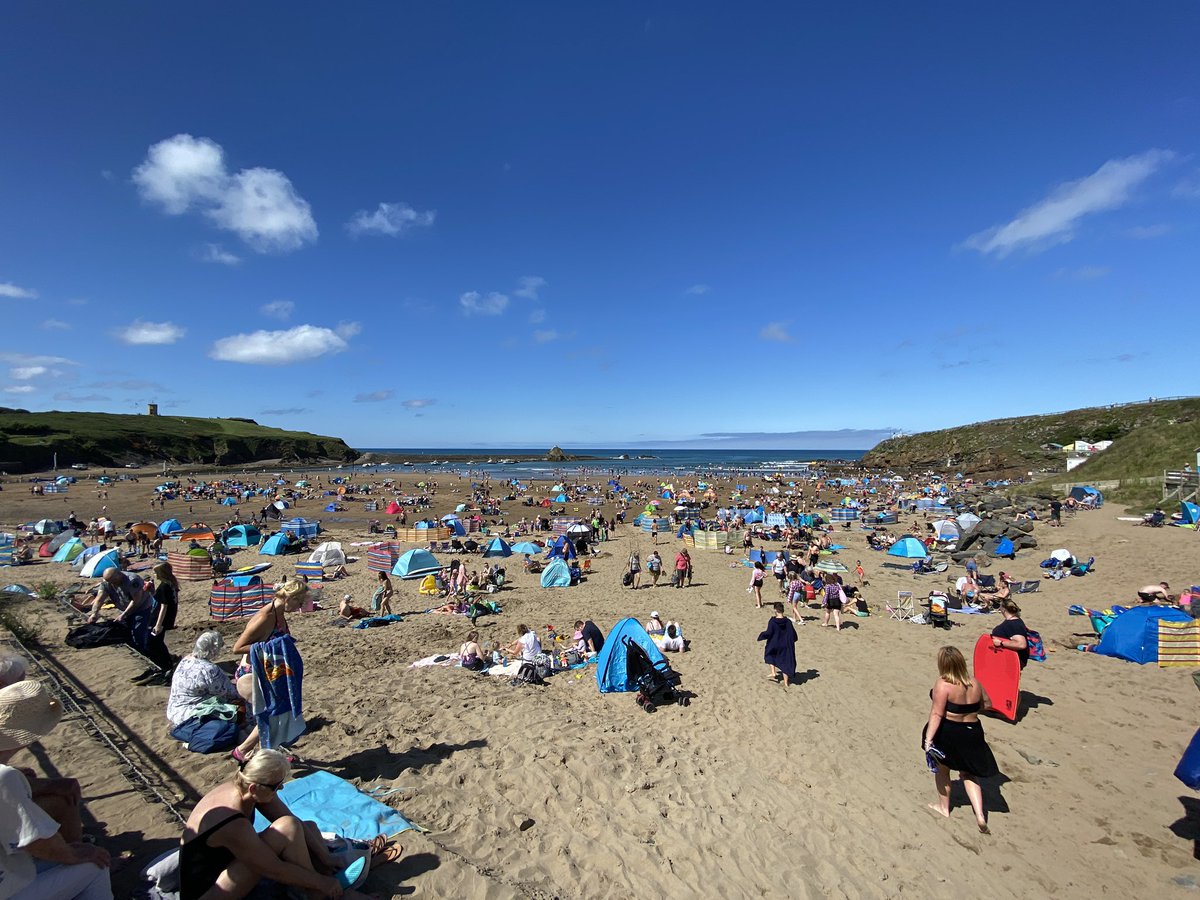 Nothing better than a Cornish beach in the Sun. Twas a bit busy yesterday though! ☀️☀️☀️👍