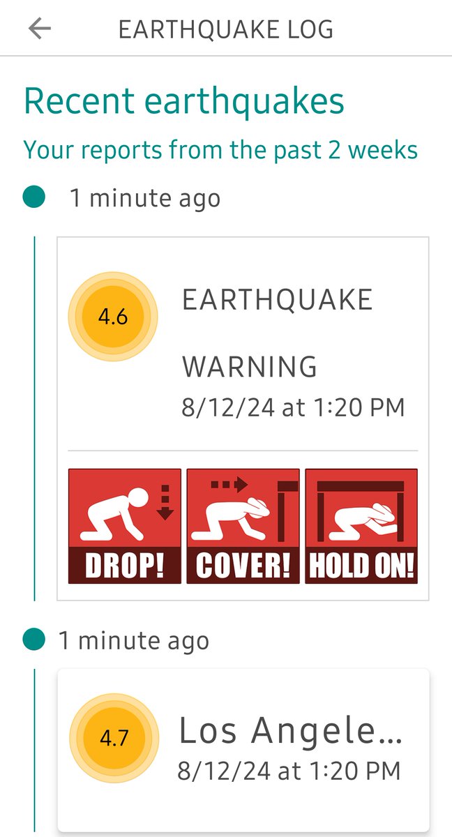 lmaspen's tweet photo. @USGS_ShakeAlert @USGS @MyShakeApp @Android @USGS_Quakes https://t.co/go7Rln3dqu