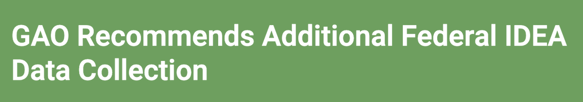 "....in the 2021–22 school year, only 20% of students with disabilities attended schools with a full complement of key personnel...." Read more:
exceptionalchildren.org/blog/gao-recom…