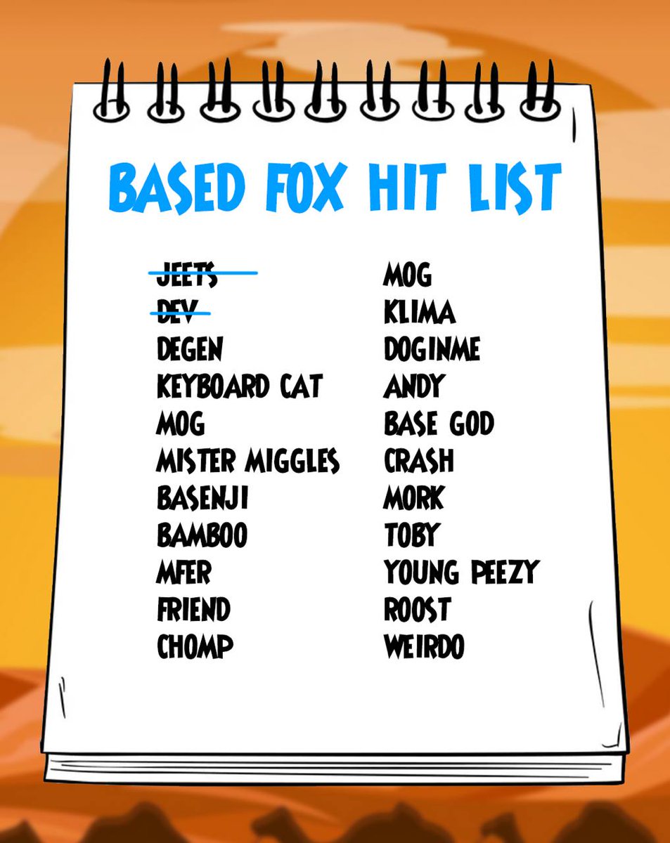 Back with a vengeance Based $FOX is taking over! 
Join us -
t.me/foxonbase
CA: 
0x0d8CF8A15f4bB3e3aaF2190E062167E05879F6c1