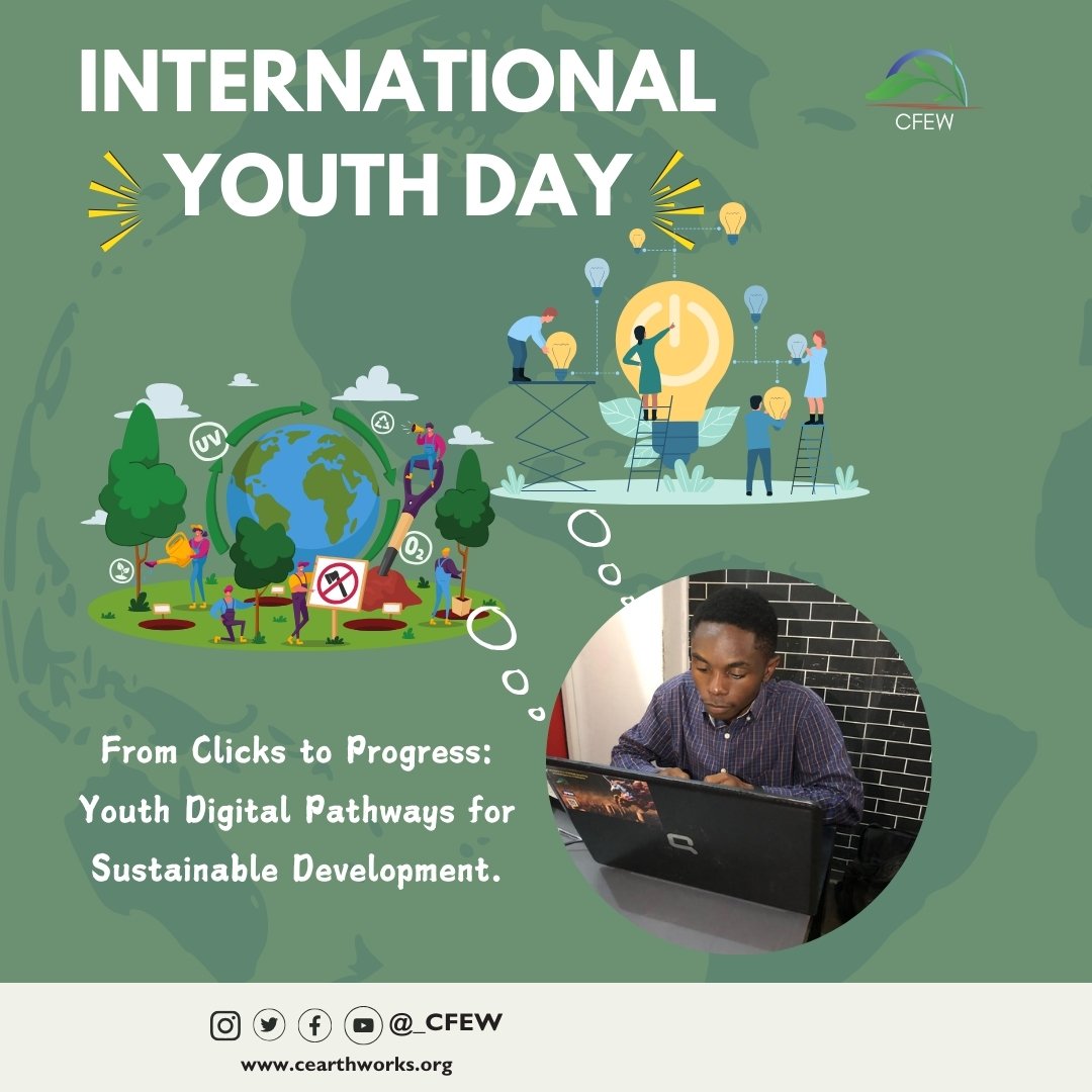 _CFEW's tweet photo. Happy International Youth Day π
As we strive toward sustainable development, we celebrate the youth's digital ingenuity and creativity in finding solutions to the world's most urgent environmental problems. π
#InternationalYouthDay2024 #SustainableDevelopment #DigitalPathways https://t.co/adLw7mEYol