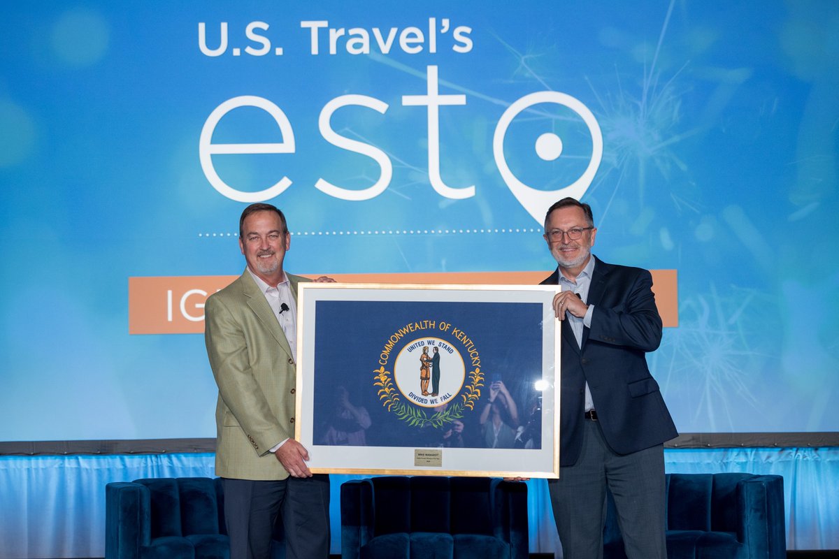 Congratulations to Mike Mangeot, Commissioner of <a href="/KentuckyTourism/">Kentucky Tourism</a>, on being named the 2024 State Tourism Director of the Year! 👏

This award recognizes excellence in marketing, promotion and individual leadership—and we were thrilled to present Mangeot with this well-deserved