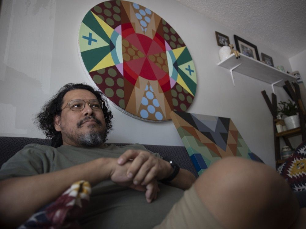 leaderpost's tweet photo. #ICYMI: 'This is my voice': Deaf Indigenous artist Torrie Ironstar finds sense of self in painting journey 

#Regina

https://t.co/MdIz8j7xGj https://t.co/PyMkxpdfOI