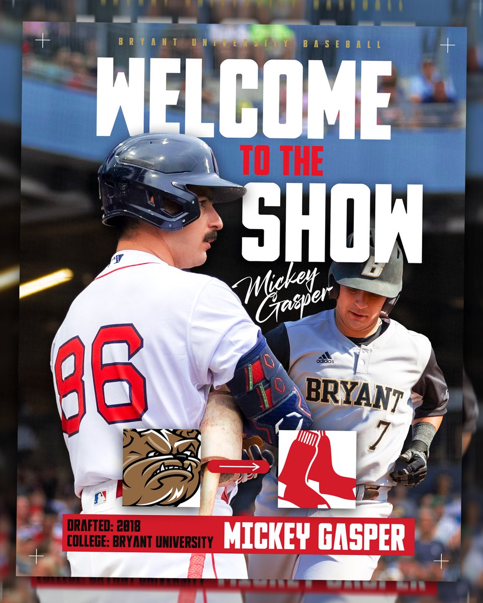 Welcome to the Show, Mickey. 

Bryant Baseball alum Mickey Gasper ‘18 has been called up to the Boston Red Sox! 

Gasper becomes the third Bryant alum to make it to the MLB and the first position player. 

The Red Sox are home Monday, Tuesday and Wednesday night.