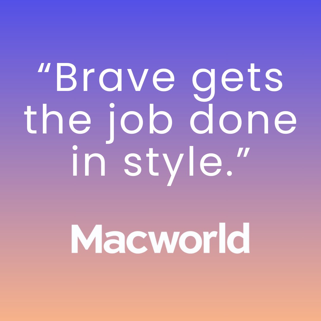 Brave is one of the best browsers on Mac, according to <a href="/Macworld/">Macworld</a>! 🍎 🦁 

Read the article to learn why: macworld.com/article/668670…
