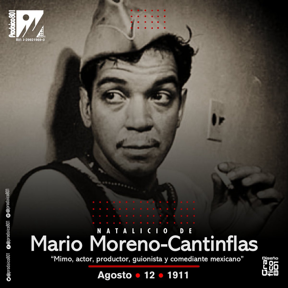 viloria801's tweet photo. #12Aug NATALICIO DE MARIO MORENO - CANTINFLAS https://t.co/NcZZvktH4S