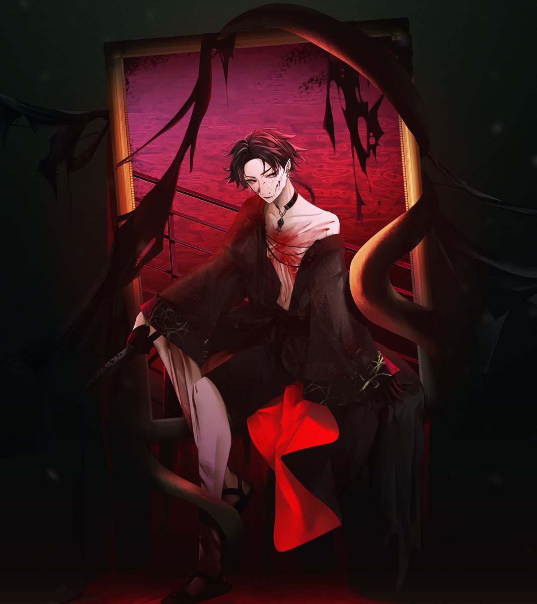 芋さん宅(@g0rPnPH2ItVwMX1)の創作子くん描かせて頂きました！