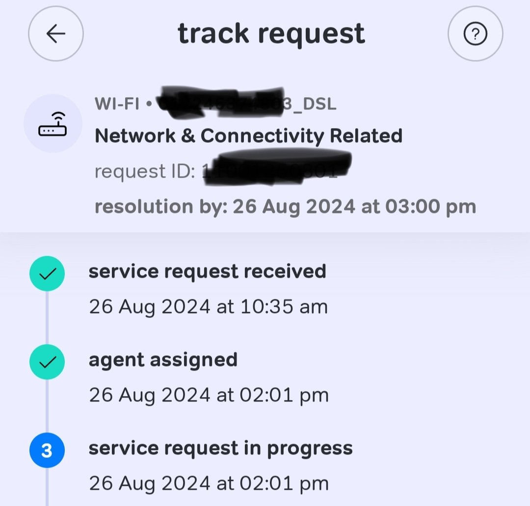 Im_gsohal's tweet photo. Airtel broadband service is down in my area since yesterday morning, #Airtelthanksapp
showing the resolution will be provided by 26 August time 3 pm But still no solution 
@Airtel_Presence @airtelindia @airtelnews #Airtel https://t.co/8NMby6PcHv