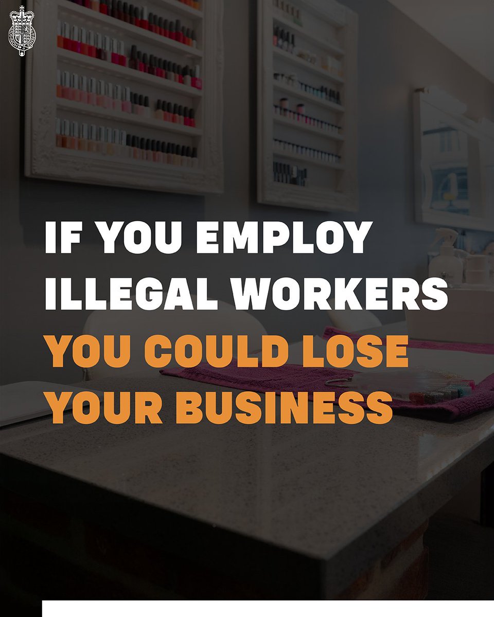 We are cracking down on employers who profit from exploitation. 

Those who employ illegal workers face prosecution, fines and business closure orders.