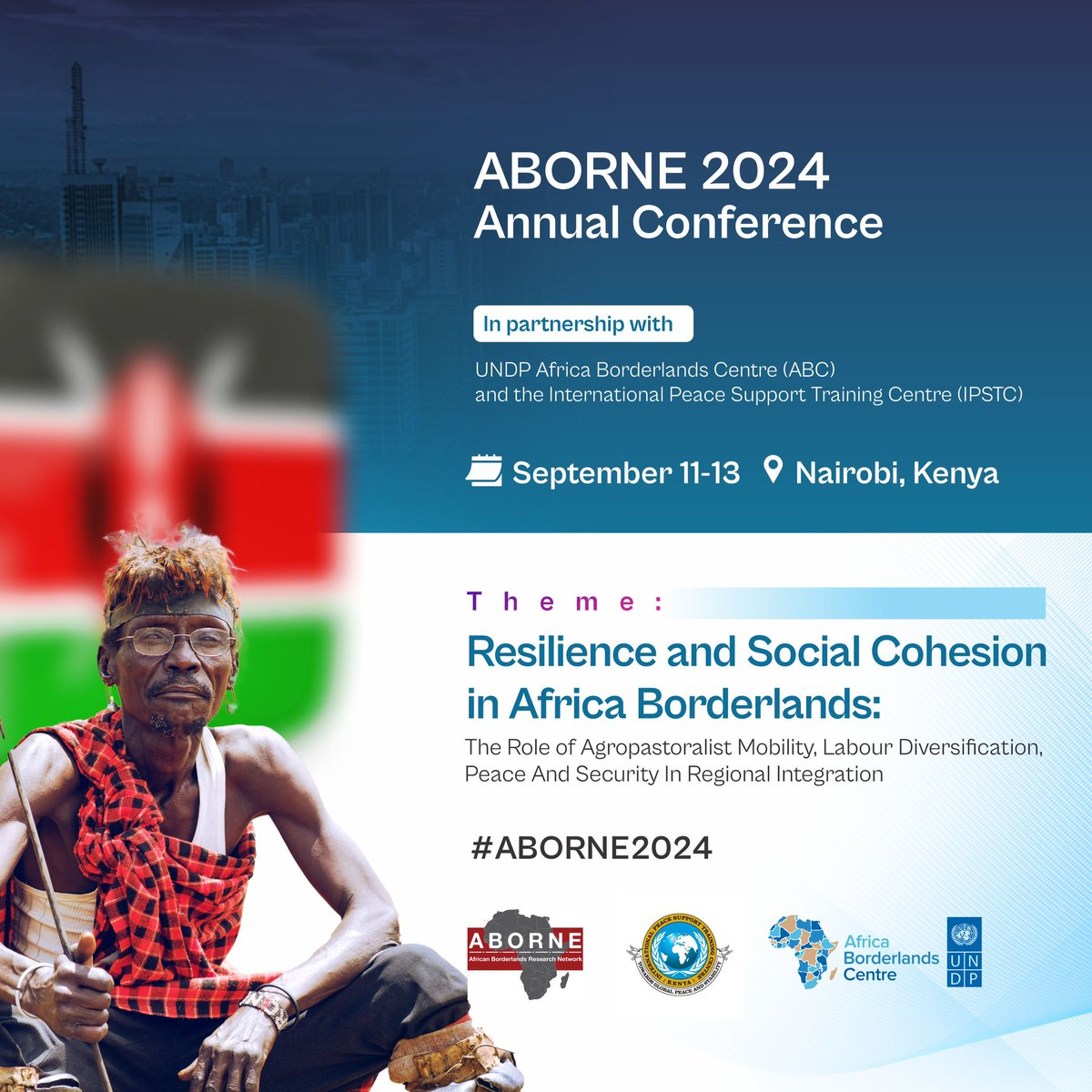 Strong communities build strong borders. Join us at #ABORNE2024 Annual Conference in Nairobi, Kenya 🇰🇪 to explore how social cohesion can boost peace and security in Africa’s borderlands 🌍. Be a part of a resilient and cohesive future!