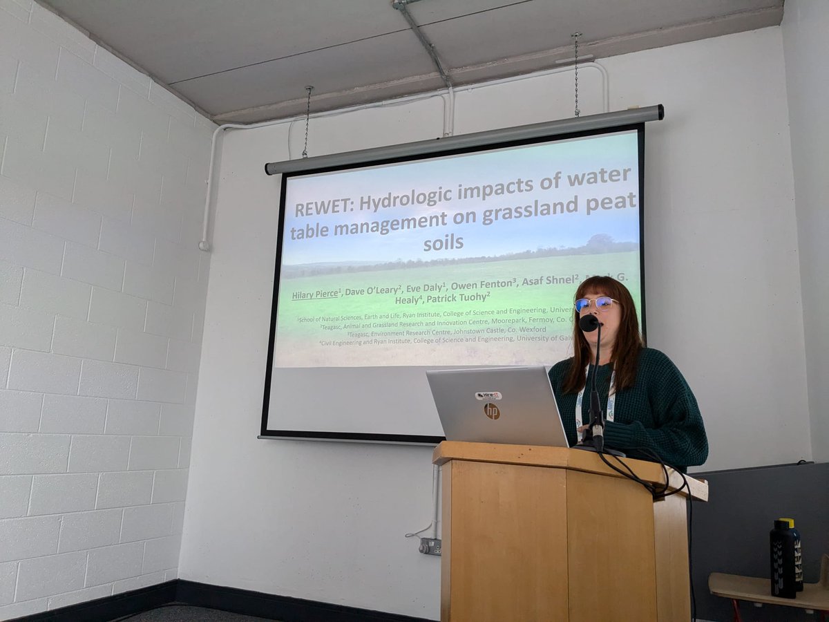 Irish peat ECR (@irish_peatecr) on Twitter photo Hilary up now taking about the hydrological impacts of the rewetting process on #grassland.
<a href="/igc2024dub/">@IGC2024Dub</a> Hilary up now taking about the hydrological impacts of the rewetting process on #grassland.
<a href="/igc2024dub/">@IGC2024Dub</a>