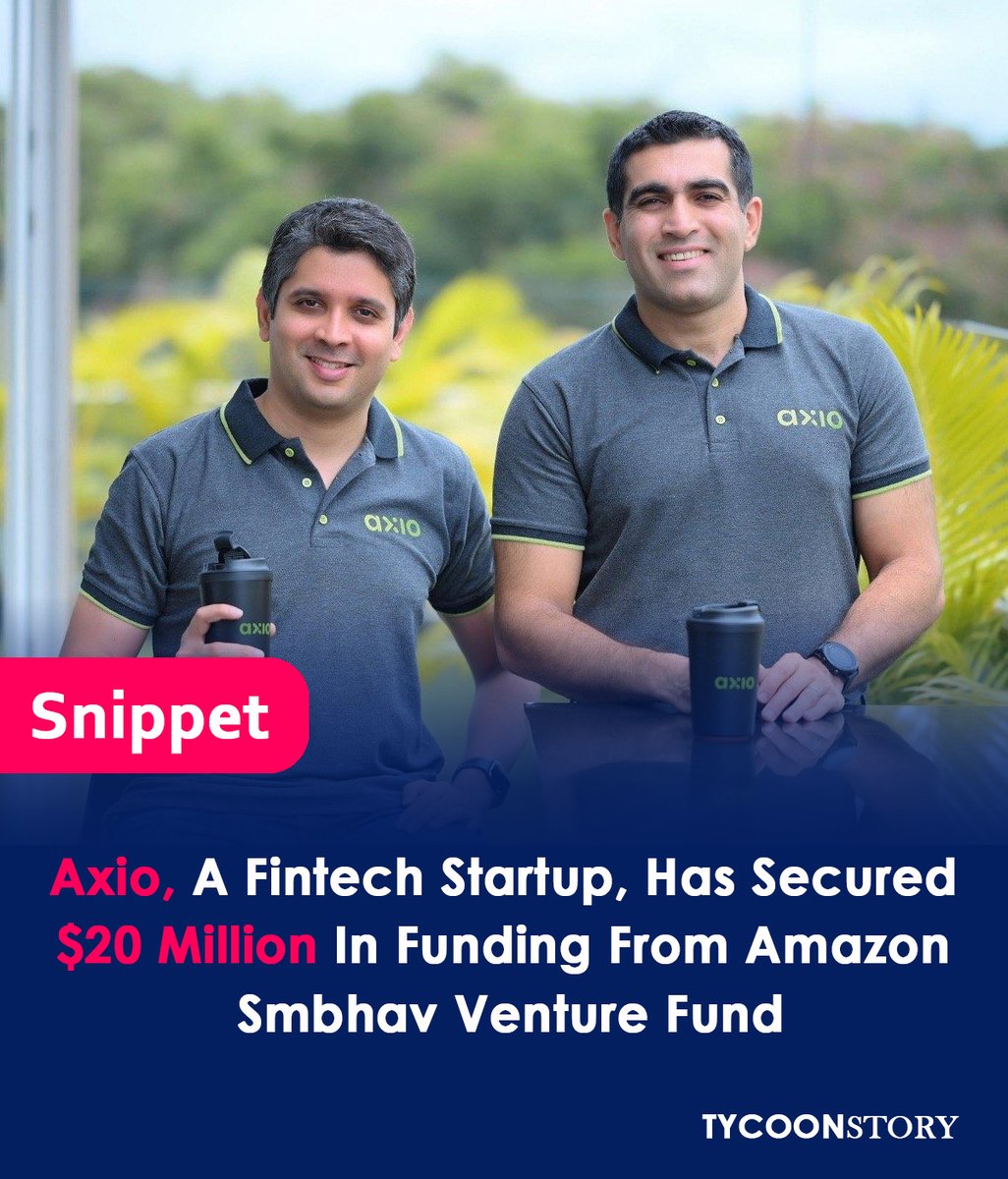 TycoonStoryCo's tweet photo. Fintech startup Axio has raised $20 million in a funding round led by Amazon Smbhav Venture Fund
#fintechfunding #axio #startupgrowth #SMBFintech #techinnovation #AmazonInvests #fintechstartups #businessfinance #venturecapital #techfunding #digitalfinance 
https://t.co/ZRjBOSKpPJ https://t.co/HhIKgep1fl