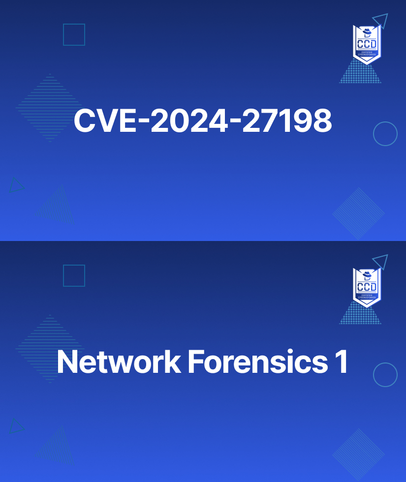 CyberDefenders®™ (@cyberdefenders) on Twitter photo 🚨 New Premium CCD Labs Release! 🚀
1️⃣ CVE-2024-27198
🛡️ Investigate an APT-driven ransomware attack on CyberRange using Elastic SIEM.
2️⃣ Network Forensics 1
🛡️ Analyze PCAP data after a malware-triggered data exfiltration.
🔗 Enroll in CCD now: cyberdefenders.org/blue-team-trai… 🚨 New Premium CCD Labs Release! 🚀
1️⃣ CVE-2024-27198
🛡️ Investigate an APT-driven ransomware attack on CyberRange using Elastic SIEM.
2️⃣ Network Forensics 1
🛡️ Analyze PCAP data after a malware-triggered data exfiltration.
🔗 Enroll in CCD now: cyberdefenders.org/blue-team-trai…