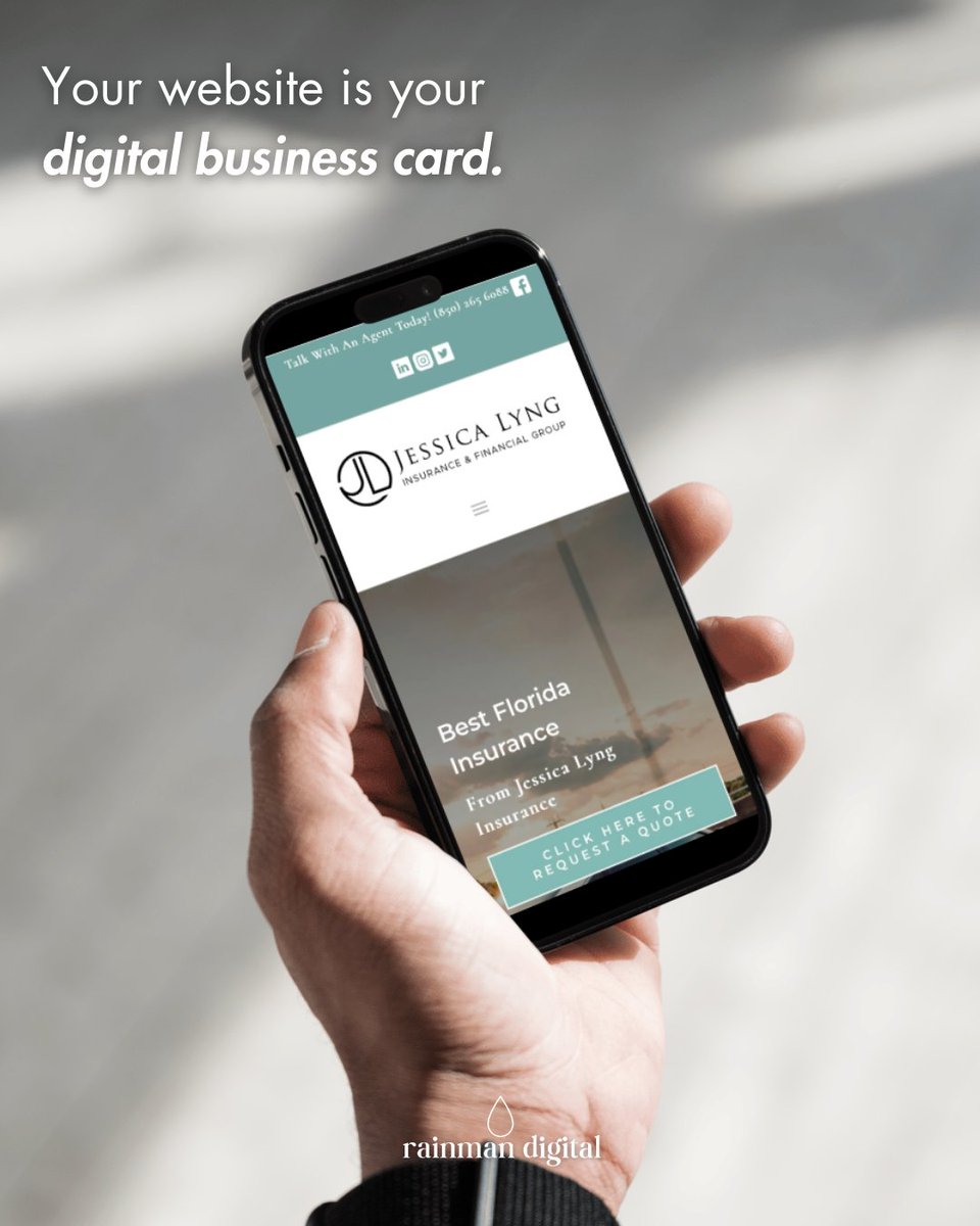Rainman_Digital's tweet photo. Your website is your digital business card and sets the first impression of your business for potential customers. Make sure it's a positive one! https://t.co/DqA23AxZrE
